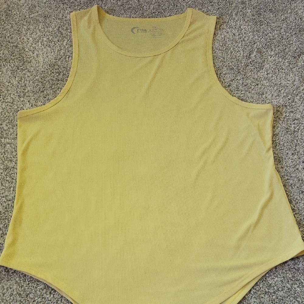 ZYIA Yellow Sleeveless Tank Top
